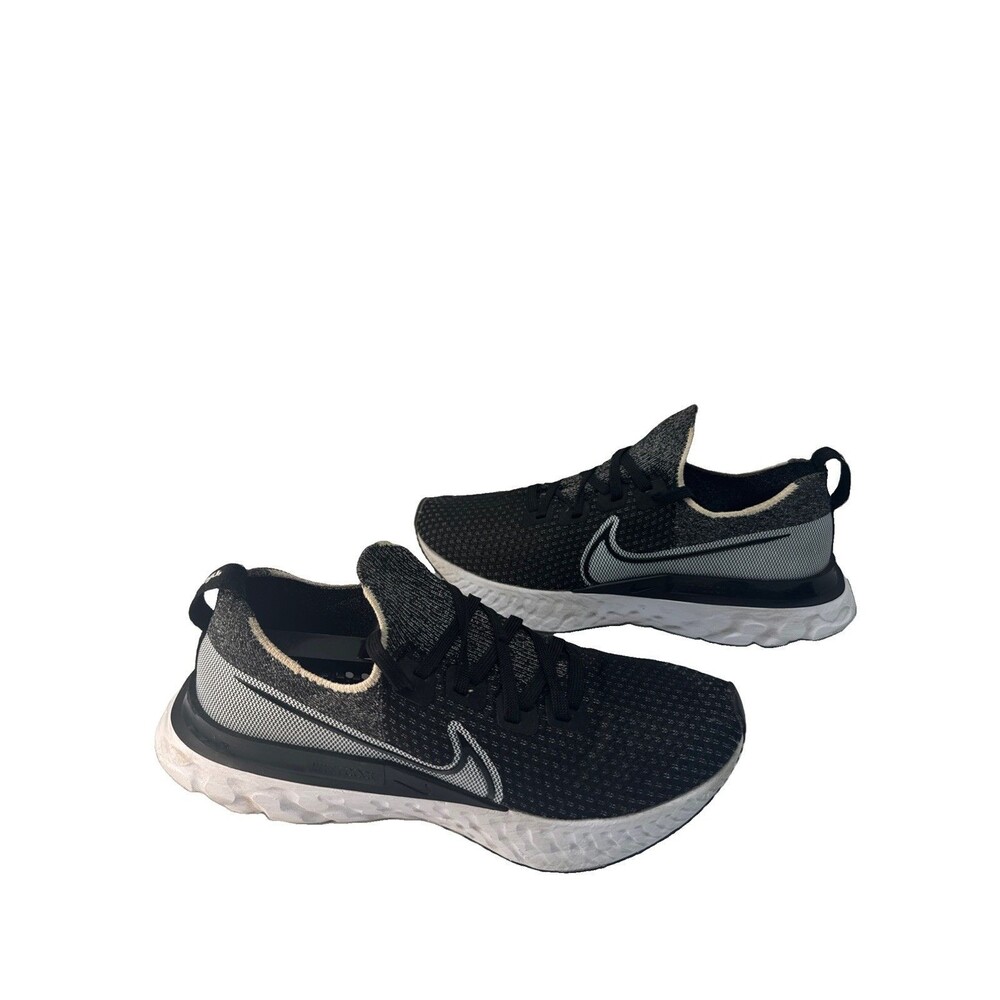 Nike React Infinity Run Flyknit Men 8.5 Black White Running Shoes CD4371-012